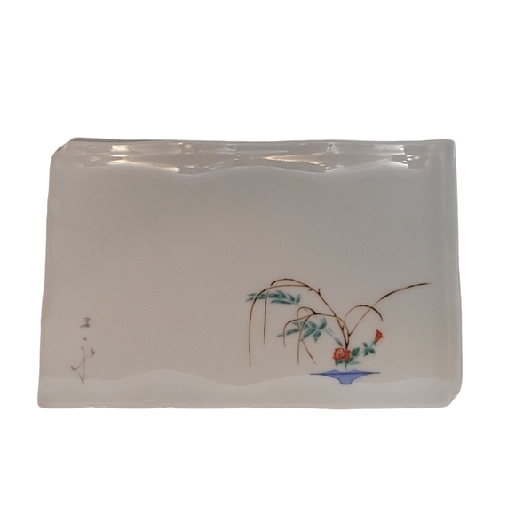 5 Japanese Porcelain Rectangular Handpainted Appetizer Dessert Sushi Plates - Picture 9 of 14